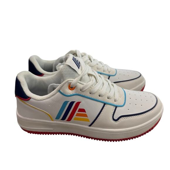 ALDI Fan club  White Sneakers with Multicolor Accents NEW Size 6 - Picture 8 of 8